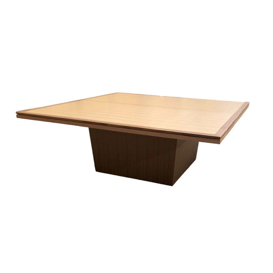 ROSA MADE TO ORDER 1800MM TASSIE OAK SQUARE DINING TABLE IN CLEAR LACQUER