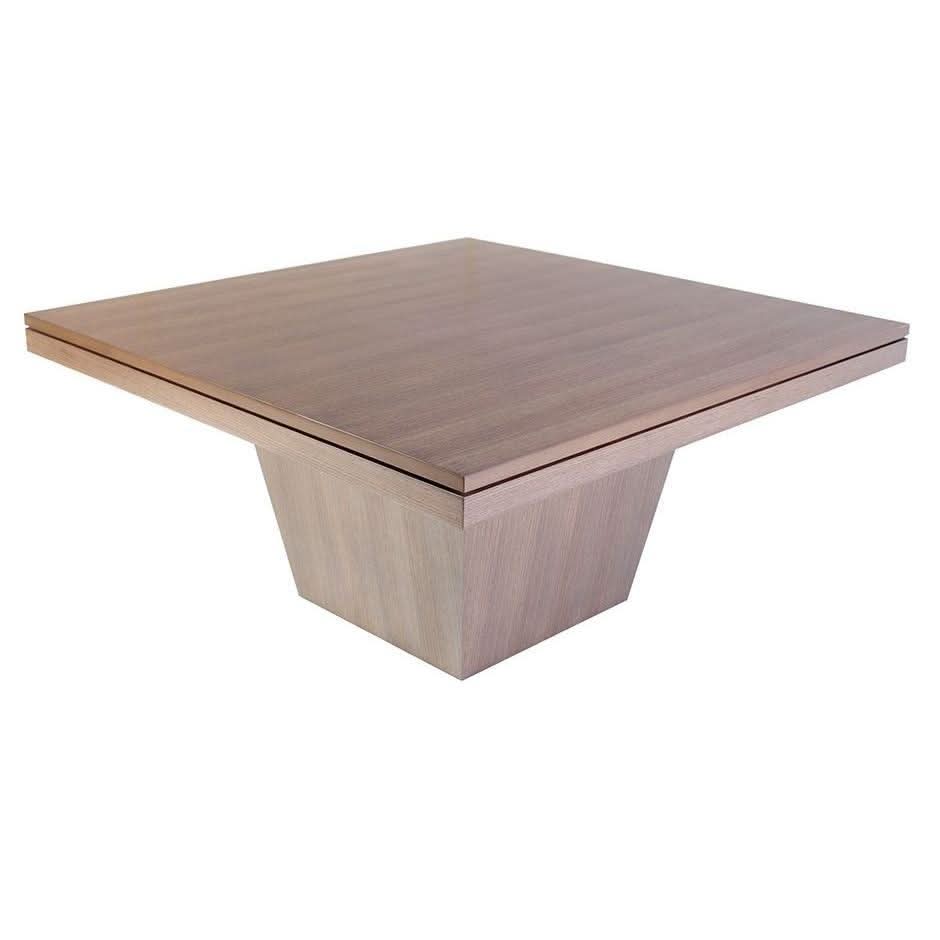ROSA MADE TO ORDER 1800MM TASSIE OAK SQUARE DINING TABLE IN CLEAR LACQUER - MyChocolateWood