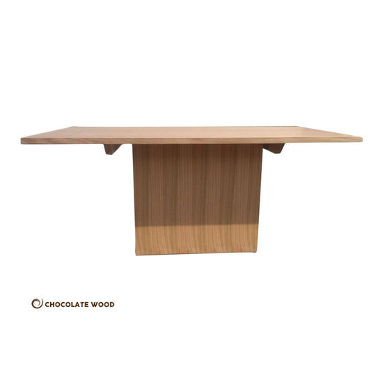 ROSA TASSIE OAK RECTANGULAR DINING TABLE IN CLEAR LACQUER 180CM MADE TO ORDER - MyChocolateWood