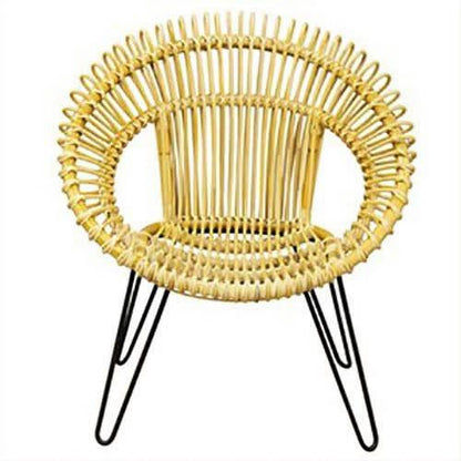 ROSALIND HAND WOVEN RATTAN LEISURE CHAIR - NATURAL