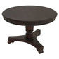 Rosmarie Queen Ann Round Dining Table 120cm in Chocolate - Chocolate Wood