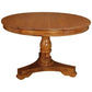 Rosmarie Queen Ann Round Dining Table 120cm in Light Pecan - Chocolate Wood