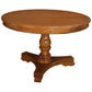 Rosmarie Queen Ann Round Dining Table 120cm in Light Pecan - Chocolate Wood