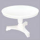 Rosmarie Queen Ann Round Dining Table 120cm in Solid White - Chocolate Wood