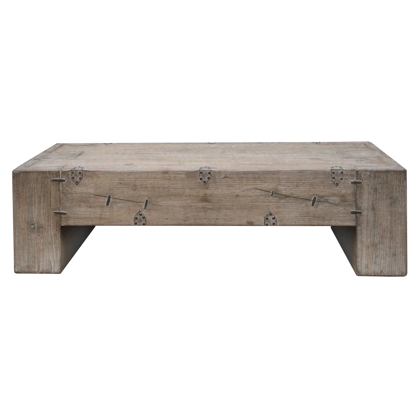 ROWAN SOLID PINE BLOCK COFFEE TABLE - MyChocolateWood