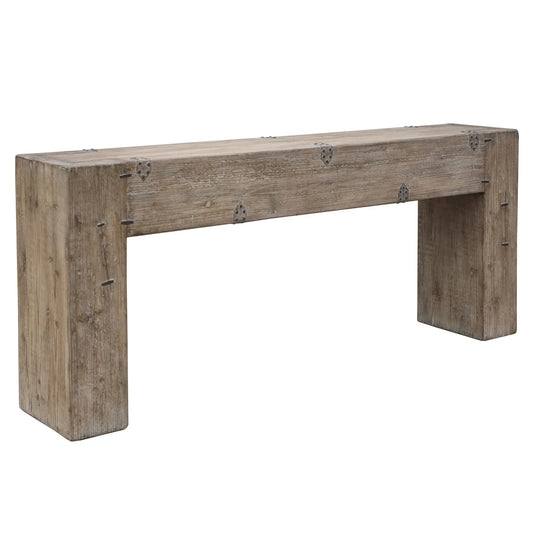 ROWAN SOLID PINE BLOCK CONSOLE TABLE/HALL TABLE