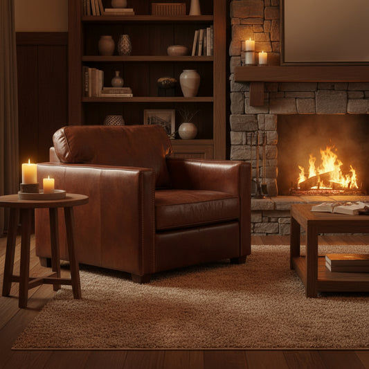 ROXIE AGED LEATHER SINGLE ARMCHAIR IN TOP GRAIN COW HIDE - MyChocolateWood