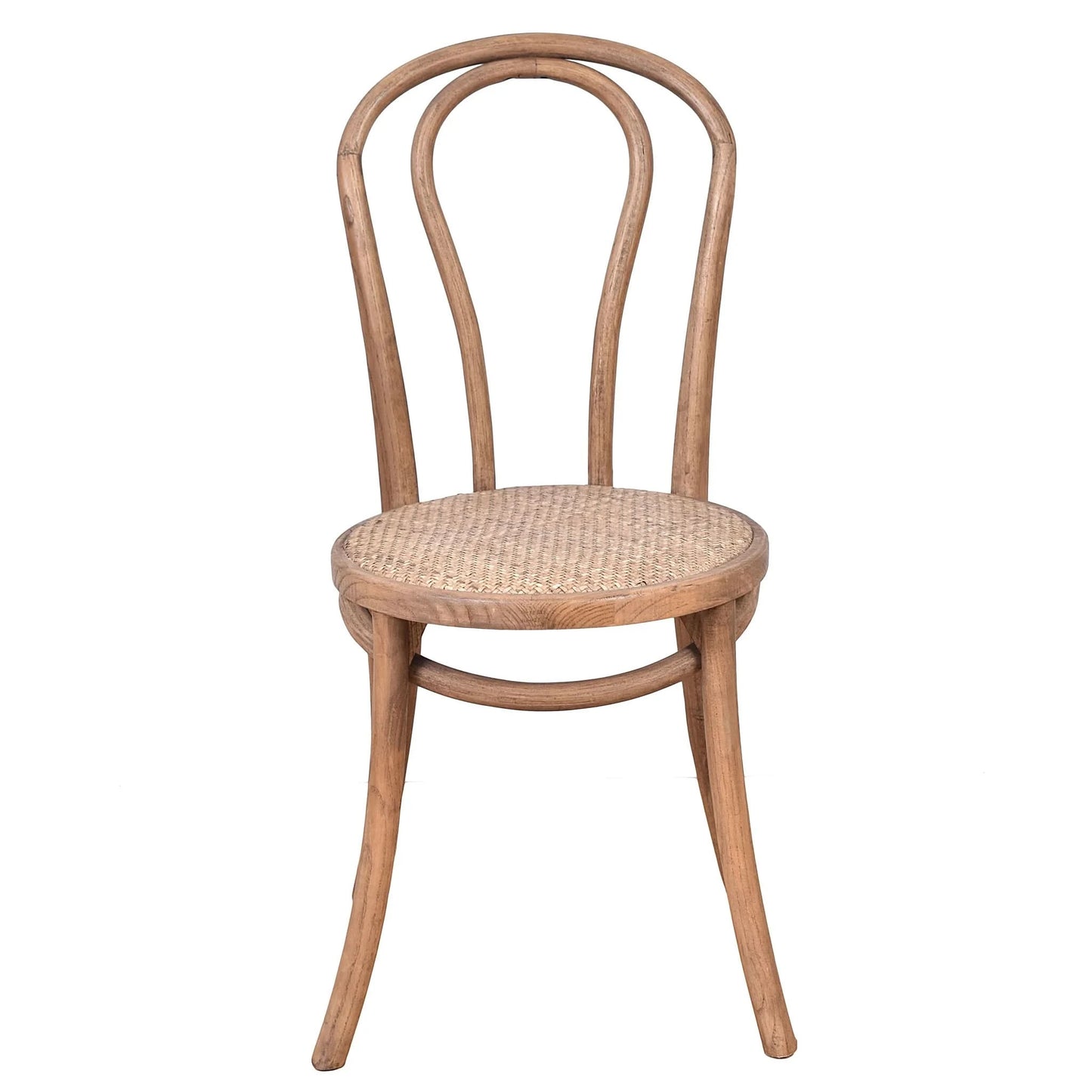 ROYSTON BENTWOOD DINING CHAIR WITH RATTAN SEAT NATURAL - MyChocolateWood