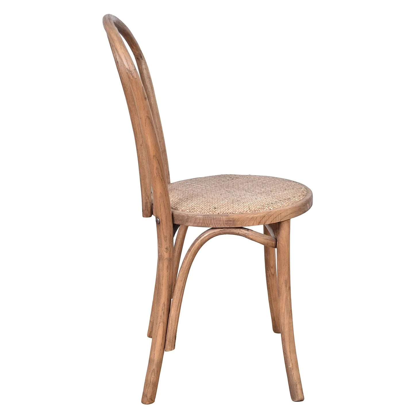 ROYSTON BENTWOOD DINING CHAIR WITH RATTAN SEAT NATURAL - MyChocolateWood