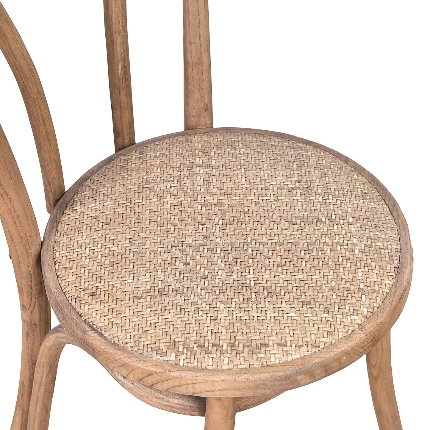 ROYSTON BENTWOOD DINING CHAIR WITH RATTAN SEAT NATURAL - MyChocolateWood