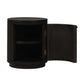 SABRAN MAHOGANY ROUND 3-DRAWER BEDSIDE TABLE NIGHTSTAND GREY OAK - MyChocolateWood