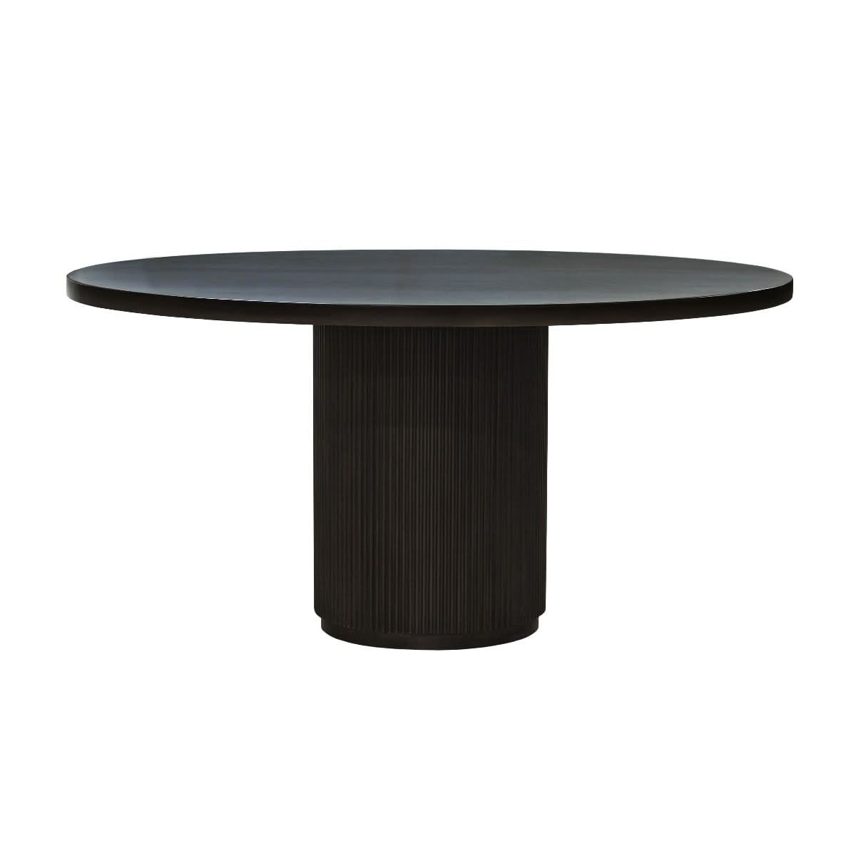 SABRAN MAHOGANY ROUND DINING TABLE GREY OAK - MyChocolateWood