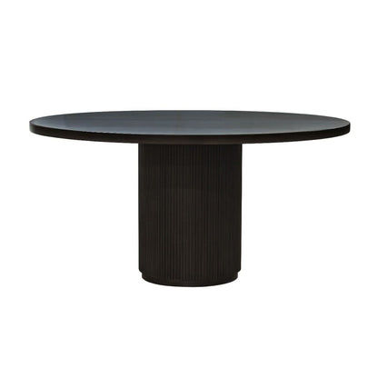 SABRAN MAHOGANY ROUND DINING TABLE GREY OAK