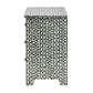 SANTA FE SIDE SHELL INLAY 3 DRAWER SIDE TABLE/BEDSIDE TABLE - MyChocolateWood