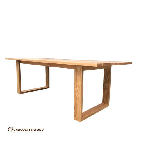 SANTORINI DINING TABLE IN SOLID AMERICAN OAK WITH DANISH OIL FINISH AUSTRALIAN CUSTOM MADE