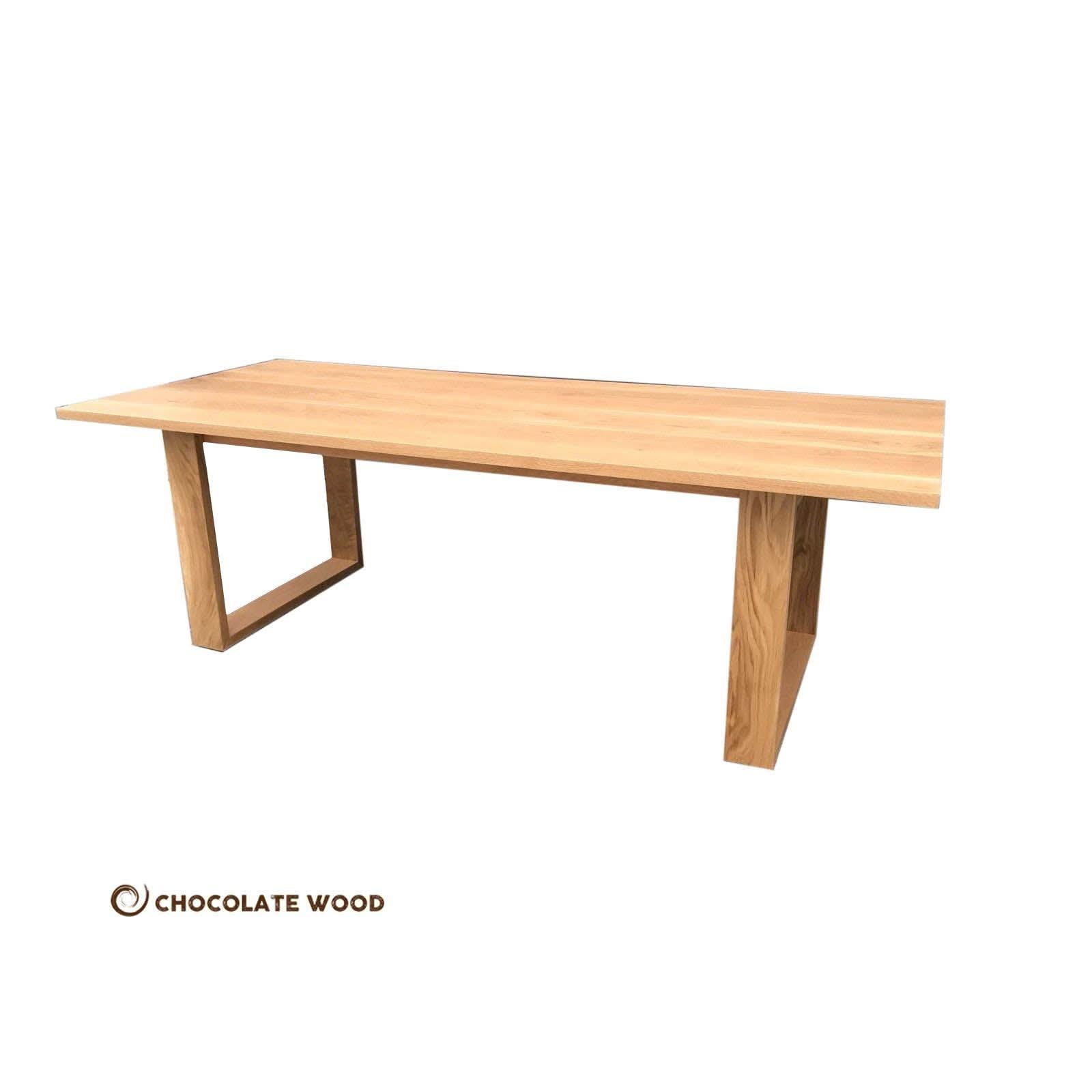 SANTORINI DINING TABLE IN SOLID AMERICAN OAK WITH DANISH OIL FINISH AUSTRALIAN CUSTOM MADE - MyChocolateWood