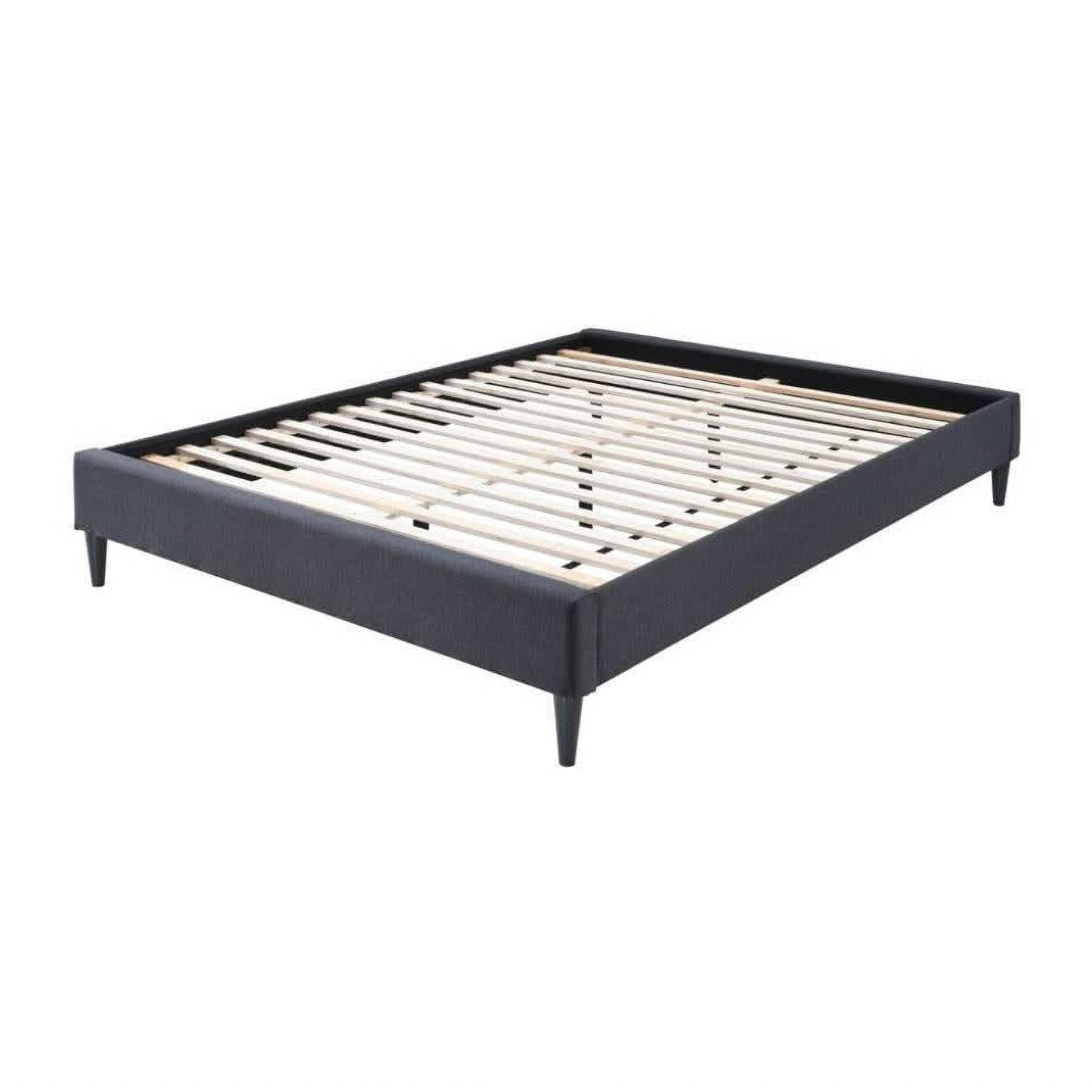 SASHA FABRIC QUEEN BED BASE IN MID GREY