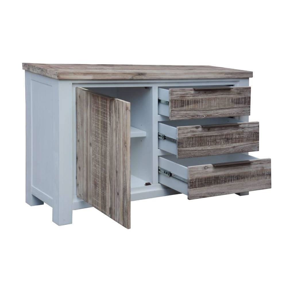 SCARBRO HAMPTONS SOLID ACACIA TIMBER BUFFET SIDEBOARD 1 DOOR 3 DRAWERS - MyChocolateWood