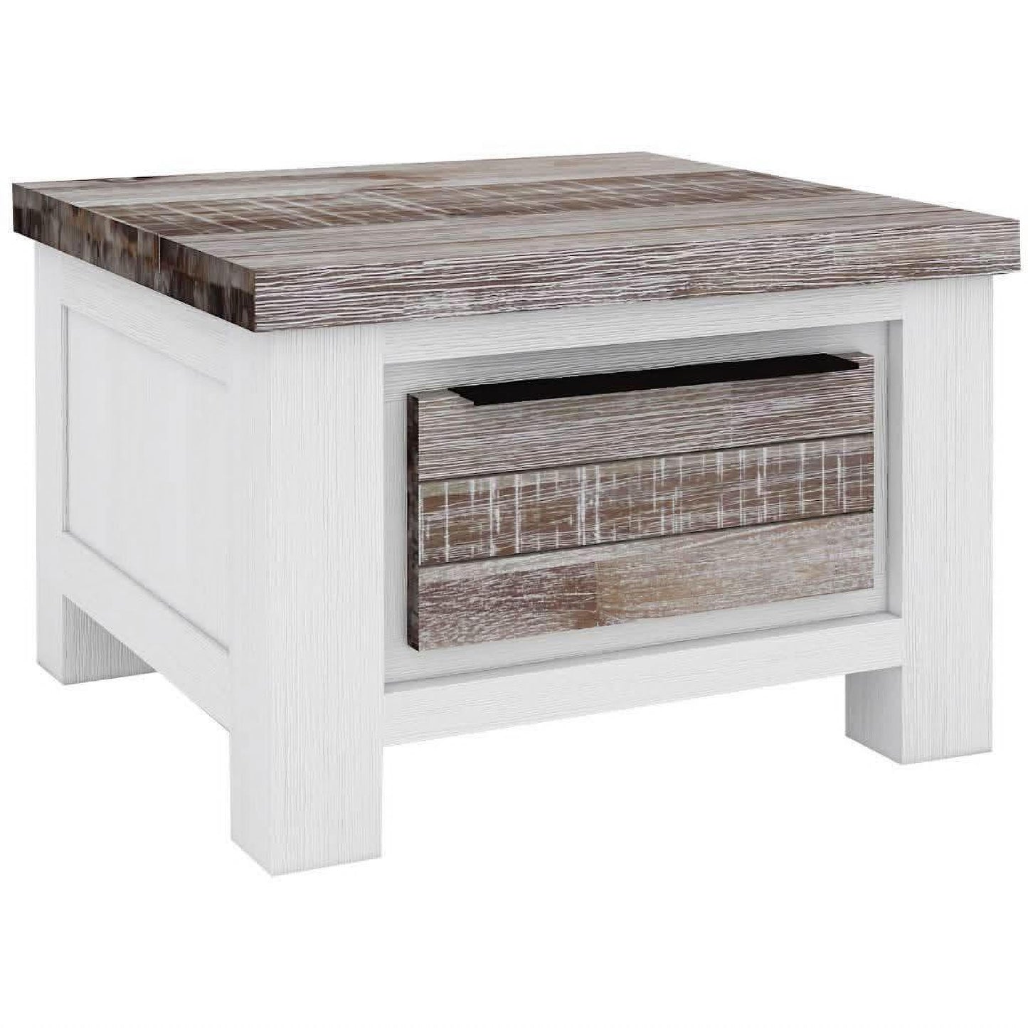 SCARBRO HAMPTONS SOLID ACACIA TIMBER LAMP TABLE WITH 1 DRAW