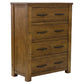 SCOTTI SOLID PINE 4 DRAWER TALLBOY/ 4 DRAWER CHEST OF DRAWERS AGED SUNDRIED ASH COLOUR - MyChocolateWood