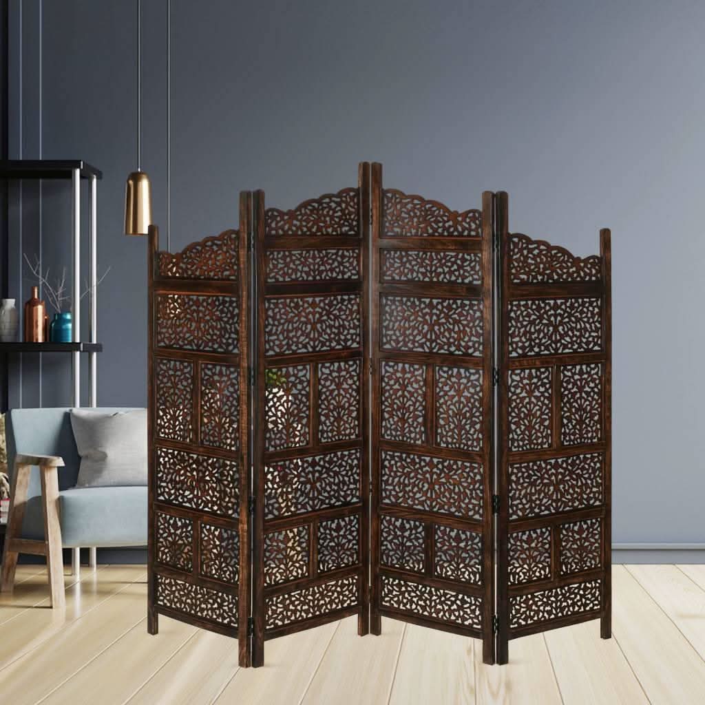 SCREEN ZANETTI 200 X 2.4 X 180CM-BURNT BROWN - MyChocolateWood