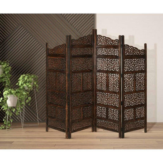 SCREEN ZANETTI 200 X 2.4 X 180CM-BURNT BROWN - MyChocolateWood