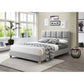 SCRIVENS FABRIC QUEEN BED IN MIST GREY - MyChocolateWood
