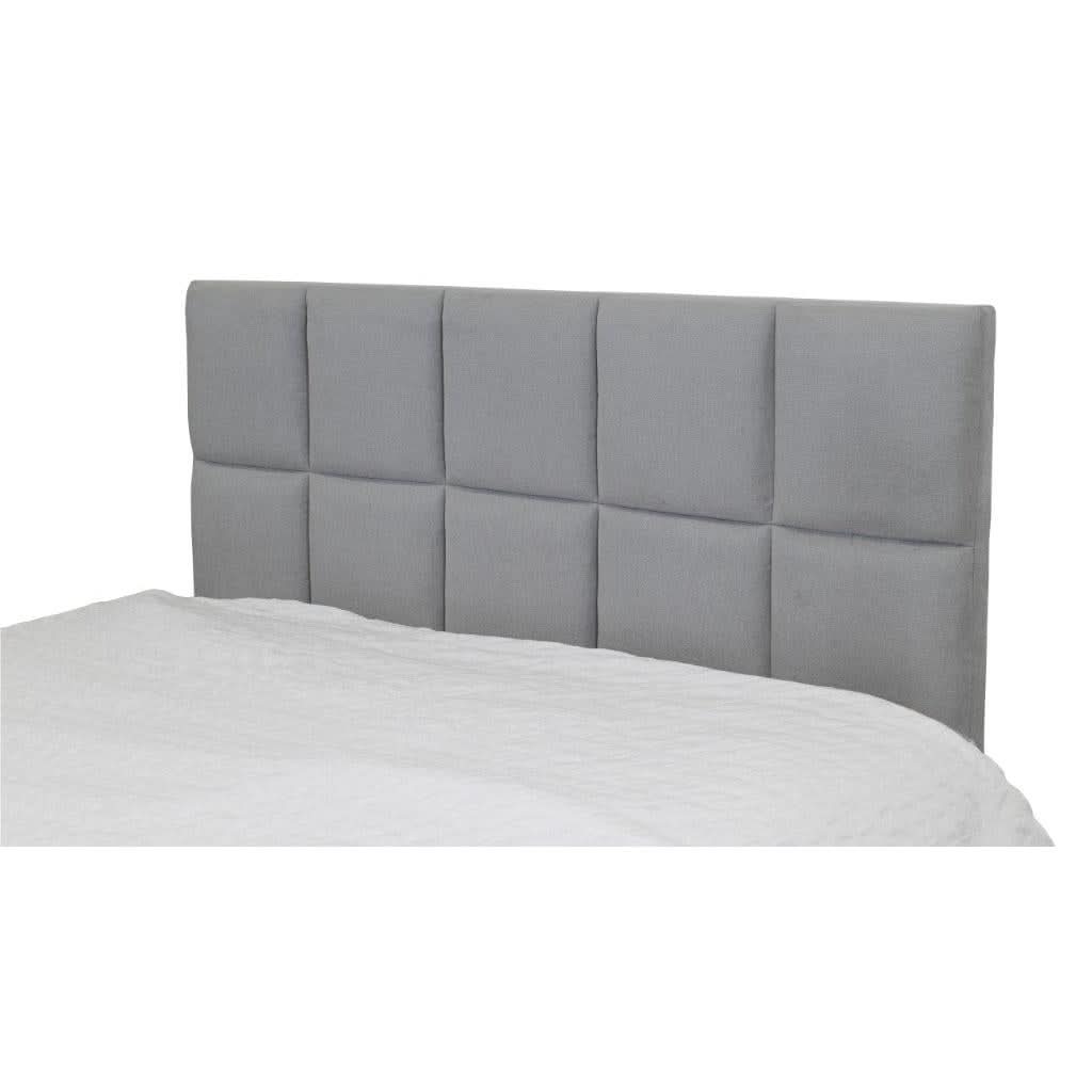SCRIVENS FABRIC QUEEN BED IN MIST GREY - MyChocolateWood