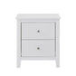 SELENE RUBBERWOOD 2-DRAWER BEDSIDE TABLE WHITE - MyChocolateWood