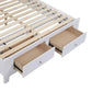 Selene Rubberwood Bed in White, Double - Chocolate Wood