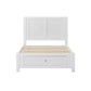 SELENE RUBBERWOOD KING SINGLE BED WITH 1 DRAWER WHITE - MyChocolateWood