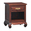 SEOUL SOLID MAHOGANY TIMBER 1 DRAWER BEDSIDE TABLE MAHOGANY