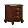 SEOUL SOLID MAHOGANY TIMBER 3-DRAWER BEDSIDE TABLE MAHOGANY