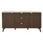 SEVERIN SOLID & VENEER MALAYSIAN HARDWOOD 2-DOOR/3 DRAWER BUFFET - MyChocolateWood