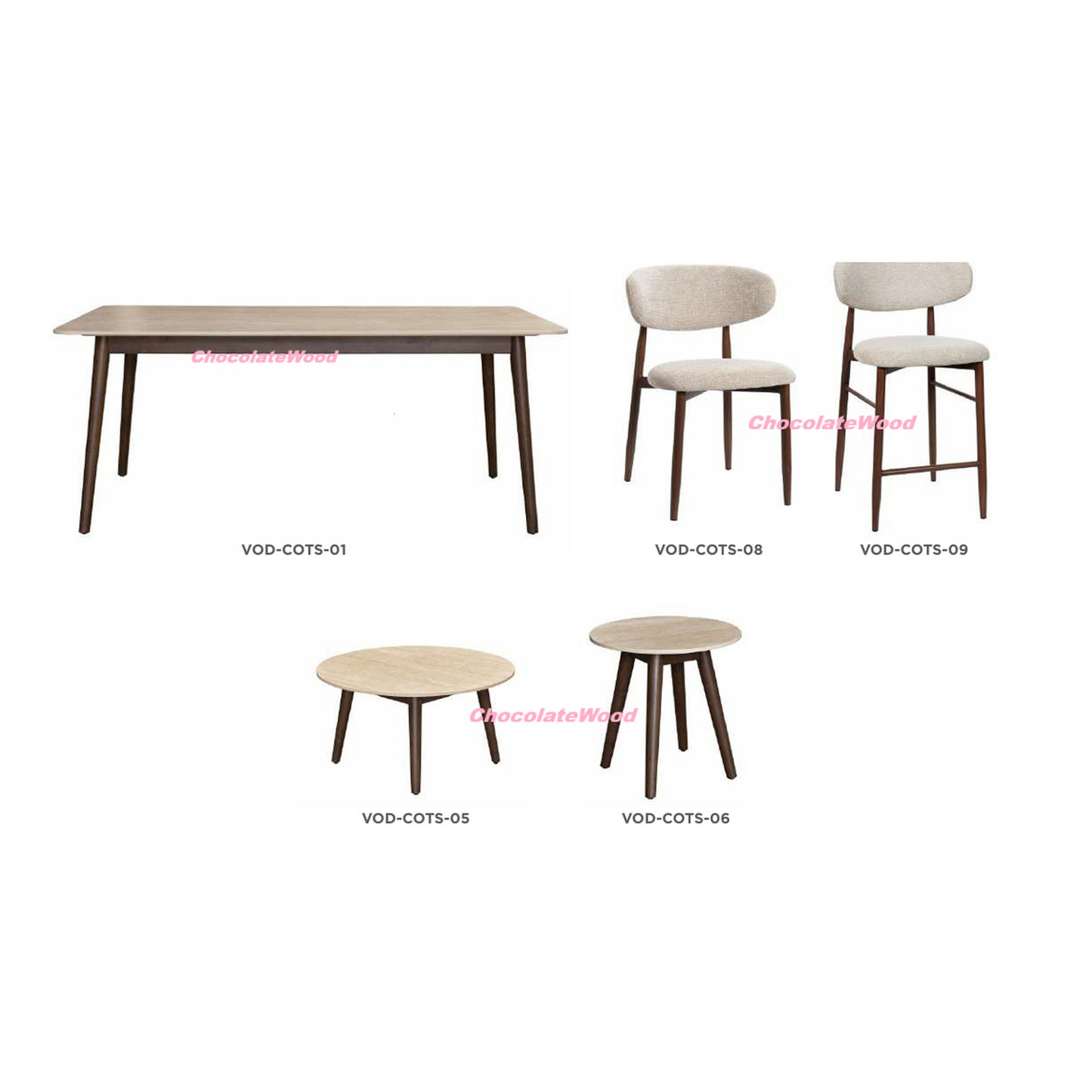 Severin solid and veneer Malaysian hardwood bar chair in beige and walnut wood finish, showcasing a stylish, sturdy design.