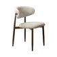 SEVERIN SOLID & VENEER MALAYSIAN HARDWOOD DINING CHAIR BEIGE/ WALNUT - MyChocolateWood