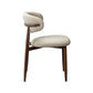 SEVERIN SOLID & VENEER MALAYSIAN HARDWOOD DINING CHAIR BEIGE/ WALNUT - MyChocolateWood