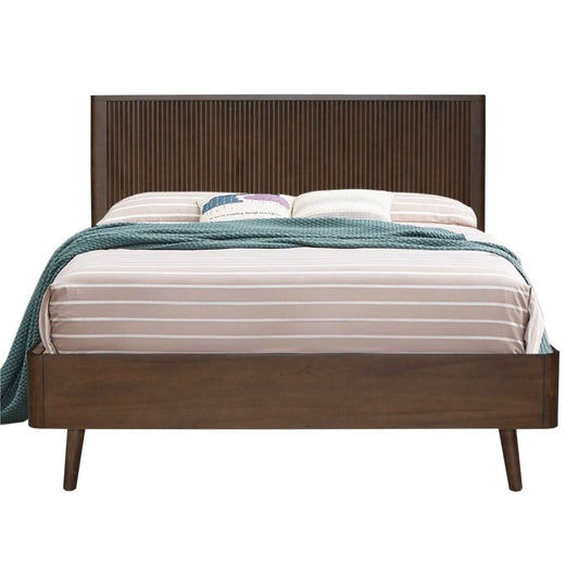 SEVERIN SOLID & VENEER MALAYSIAN HARDWOOD KING BED WALNUT - MyChocolateWood