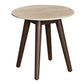SEVERIN SOLID & VENEER MALAYSIAN HARDWOOD ROUND COFFEE TABLE  WALNUT DIA.80CM - MyChocolateWood