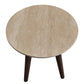 SEVERIN SOLID & VENEER MALAYSIAN HARDWOOD ROUND COFFEE TABLE  WALNUT DIA.80CM - MyChocolateWood