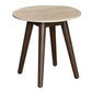 SEVERIN SOLID & VENEER MALAYSIAN HARDWOOD ROUND LAMP TABLE/SIDE TABLE  WALNUT DIA.50CM - MyChocolateWood