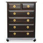 Shandong Solid Mahogany 6-Drawer Tallboy in Chocolate - Chocolate Wood