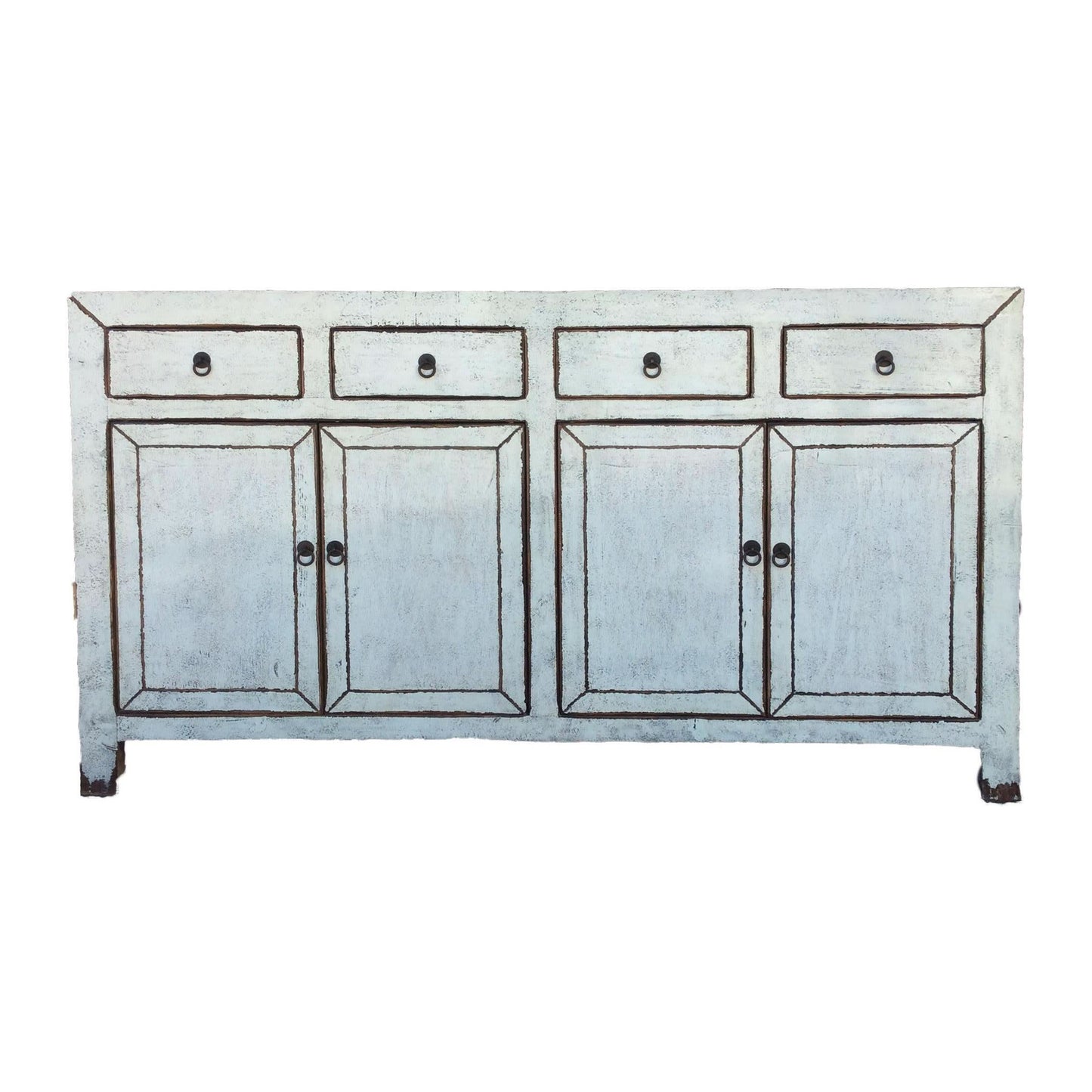 SHENYANG H19 CHINESE ANTIQUE SIDEBOARD BUFFET 4 DOORS 4 DRAWERS