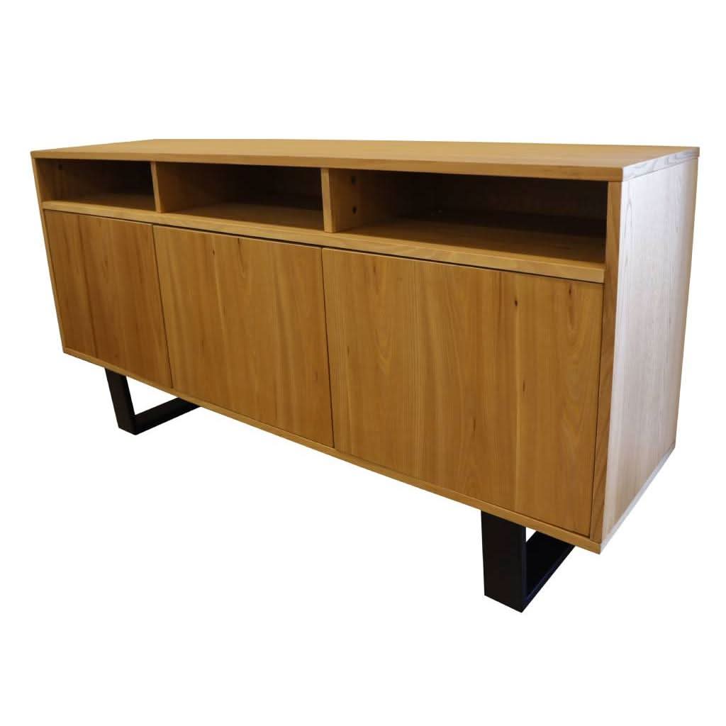 SHERINGHAM ELM TIMBER 2-DOOR 3-DRAWER BUFFET SIDEBOARD NATURAL - MyChocolateWood