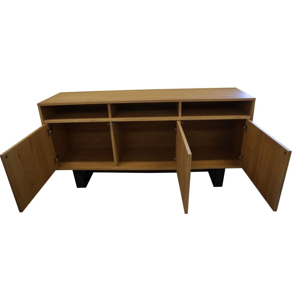 SHERINGHAM ELM TIMBER 2-DOOR 3-DRAWER BUFFET SIDEBOARD NATURAL - MyChocolateWood