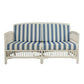 SHIPTON HAMPTONS RATTAN 2.5 SEATER SOFA SETTEE COUCH IN WHITE/NAVY CUSHIONS WITH AN ADDITONAL OUTDOORS CUSHION COVER IN BLUE & WHITE STRIPES - MyChocolateWood