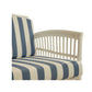 SHIPTON HAMPTONS RATTAN 2.5 SEATER SOFA SETTEE COUCH IN WHITE/NAVY CUSHIONS WITH AN ADDITONAL OUTDOORS CUSHION COVER IN BLUE & WHITE STRIPES - MyChocolateWood