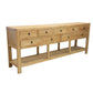 SHULI CHINESE ANTIQUE REPRODUCTION 9-DRAWER HALL TABLE WITH SHELF RECLAIMED ELM - MyChocolateWood