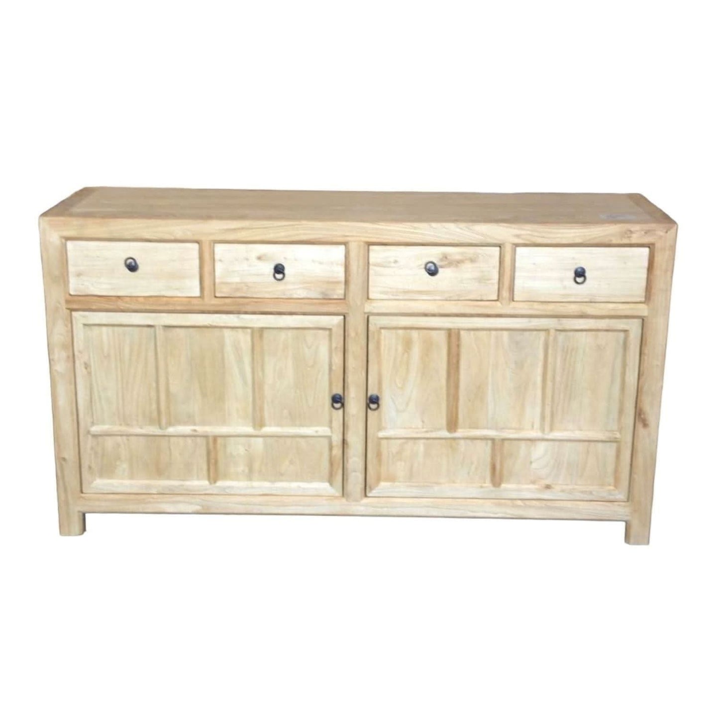 SHULI CHINESE ANTIQUE REPRODUCTION BUFFET SIDEBOARD 2-DOORS 4-DRAWERS ELM
