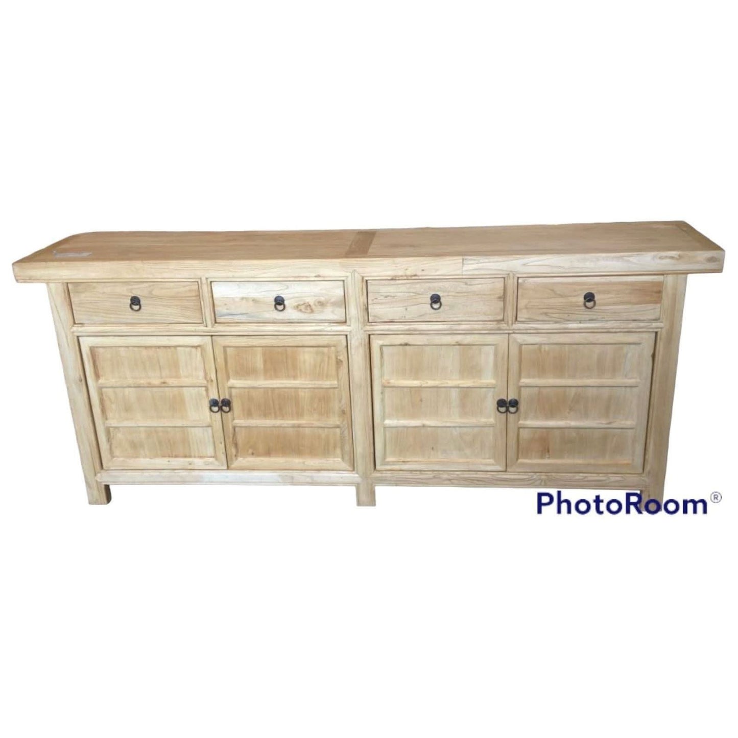 SHULI CHINESE ANTIQUE REPRODUCTION BUFFET SIDEBOARD 4-DOORS 4-DRAWERS RECLAIMED ELM